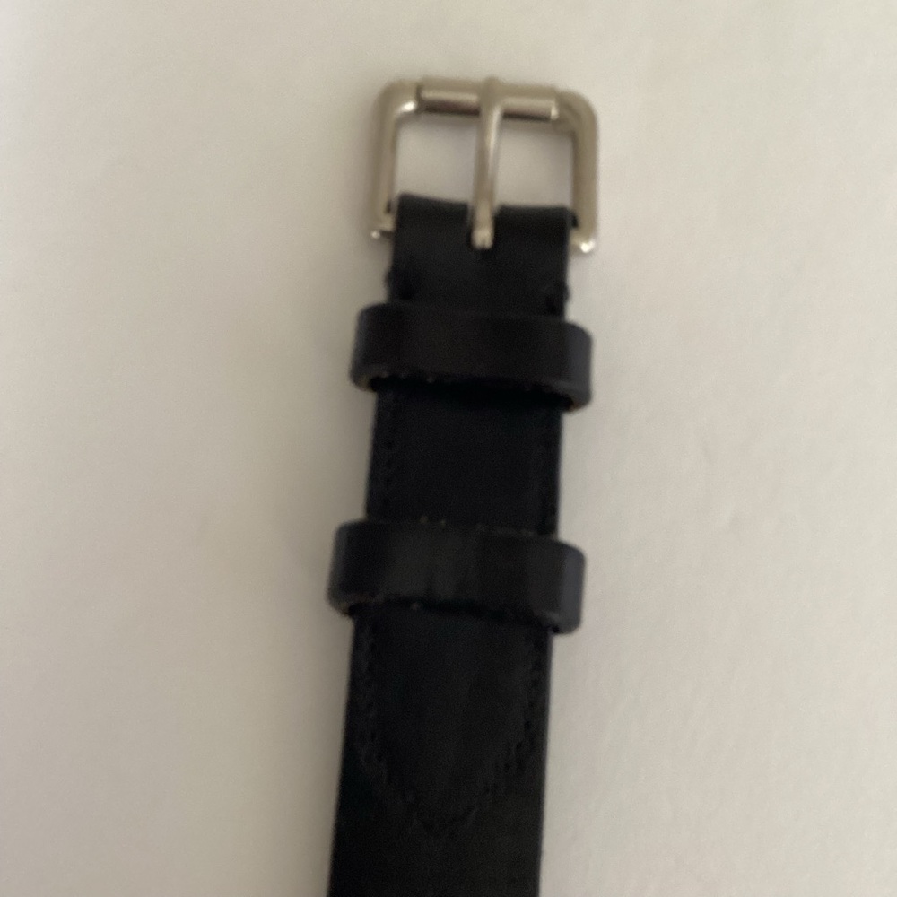 Polo Ralph Lauren Belt Mens 36/90 Black Italian Saddle Leather - Picture 8 of 15